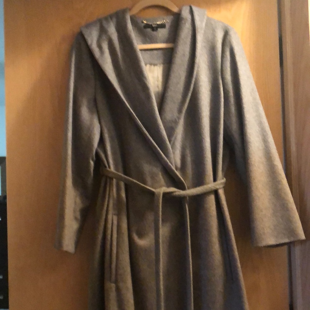 Full length Hugo Boss coat with hood.
